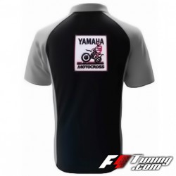 Polo YAMAHA Motocross de couleur noir et gris