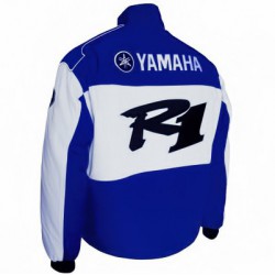 Blouson Yamaha R1 Team Moto couleur bleu et blanc