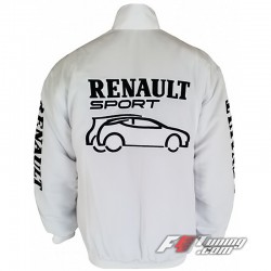 Blouson Renault Team sport mécanique couleur blanc