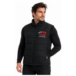 BLOUSON AYRTON SENNA COLLECTOR SANS MANCHES DE COULEUR NOIR