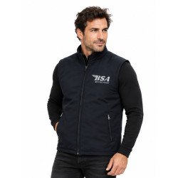 BLOUSON BSA MOTORCYCLES SANS MANCHES DE COULEUR NOIR