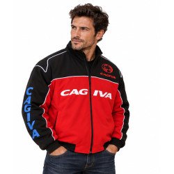 BLOUSON CAGIVA ITALIE MOTO COULEUR ROUGE & NOIR