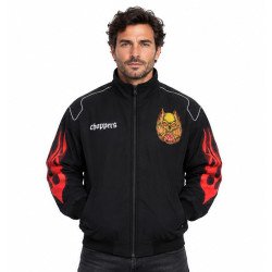 BLOUSON CHOPPER MOTO COULEUR NOIR