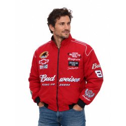 BLOUSON DALE EARNHARDT BUDWEISER NASCAR COULEUR ROUGE