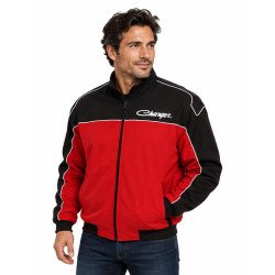 BLOUSON DODGE CHARGER DE COULEUR ROUGE ET NOIR