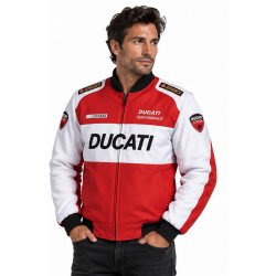 BLOUSON DUCATI MOTO GP COULEUR ORANGE ET BLANC