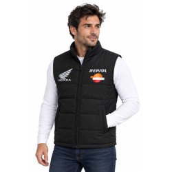 BLOUSON HONDA REPSOL SANS MANCHES DE COULEUR NOIR