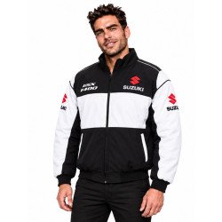 JACKET SUZUKI 1400 GSX R MOTORCYCLE COLOR BLACK & WHITE