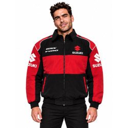 JACKET SUZUKI 1400 GSX R MOTORCYCLE COLOR BLACK & RED