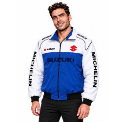 JACKET SUZUKI GSX 1300 R HAYABUSA MOTORCYCLE COLOR BLUE AND WHITE