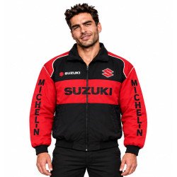 JACKET SUZUKI GSX 1300 R HAYABUSA MOTORCYCLE COLOR RED AND BLACK