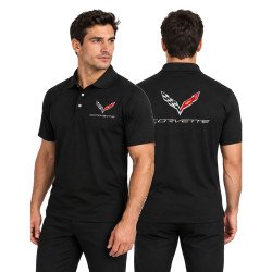 POLO CORVETTE DE COLOR BLACK