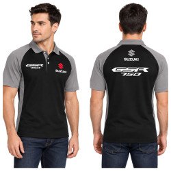 POLO SUZUKI GSR750 DE COLOR BLACK AND GREY
