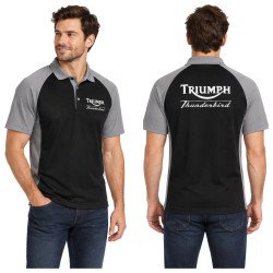 POLO TRIUMPH THUNDERBIRD DE COULEUR NOIR ET GRIS