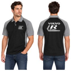 POLO VOLVO SPORT DE COULEUR NOIR ET GRIS