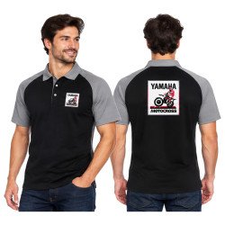 POLO YAMAHA MOTOCROSS DE COULEUR NOIR ET GRIS