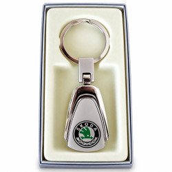 KEYRING SKODA EN STEEL 316L CHROME