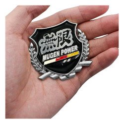 Embleme Bouclier Logo Mugen Power Silver