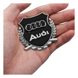 Embleme Bouclier Logo Audi Silver