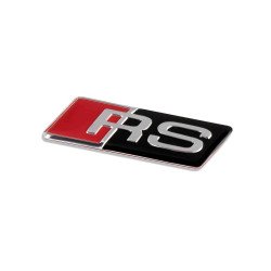 Embleme Logo Autocollant RS Noir pour Volant Audi
