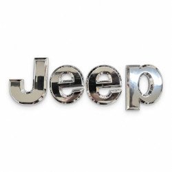 Lettrage décoratif Jeep chromé