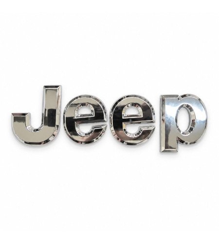 Lettrage décoratif Jeep chromé