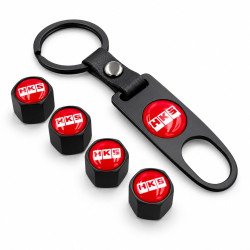 Bouchons de valve HKS noirs avec outil – lot de 4
