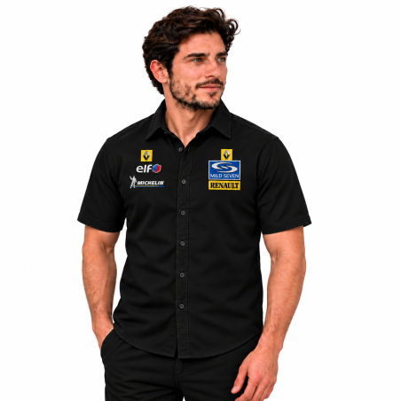 Chemise Renault F1 noire 100 % coton | Formule1 Tuning