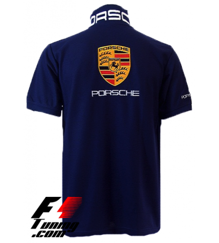 Polo Porsche Team Racewear bleu