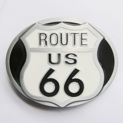 Boucle de ceinture Route 66 USA fond en couleur