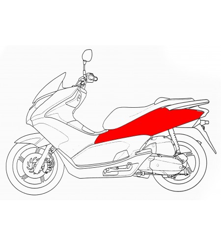 Flanc carrosserie droit pour le scooter Honda PCX 125 Pièce moto d'origine Honda.