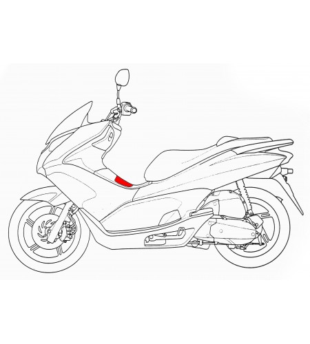 Trappe à essence pour le scooter Honda PCX 125 Pièce moto d'origine Honda.